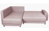 Rohová sedací souprava Beate, růžová látka, levý roh