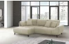 Rohová sedací souprava Allegra, béžová látka, levý roh