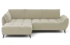 Rohová sedací souprava Allegra, béžová látka, levý roh