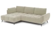 Rohová sedací souprava Allegra, béžová látka, levý roh