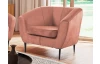 Křeslo Olivio, lososová sametová látka