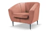 Křeslo Olivio, lososová sametová látka
