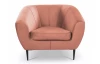 Křeslo Olivio, lososová sametová látka