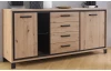 Široká komoda Trondheim 177 cm, dub artisan/dub černý