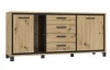 Široká komoda Trondheim 177 cm, dub artisan/dub černý