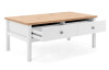 Konferenční stolek se zásuvkami Bergen, bílá/dub artisan