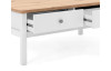 Konferenční stolek se zásuvkami Bergen, bílá/dub artisan