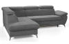 Rohová sedací souprava Gisele, středně šedá látka, levý roh