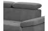 Rohová sedací souprava Gisele, středně šedá látka, levý roh