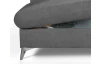 Rohová sedací souprava Gisele, středně šedá látka, levý roh