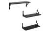 Sada 3 kusů polic Lamezia, černá