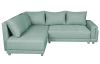Rohová sedací souprava Beate, mentolově zelená látka, levý roh