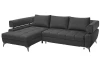 Rohová sedací souprava Paris, antracitová látka, levý roh