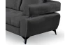 Rohová sedací souprava Paris, antracitová látka, levý roh