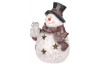 Vánoční dekorace Sněhulák s LED osvětlením, 22 cm