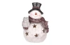 Vánoční dekorace Sněhulák s LED osvětlením, 22 cm