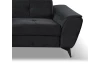 Rohová sedací souprava Sergio, černá látka, levý roh