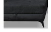 Rohová sedací souprava Sergio, černá látka, levý roh