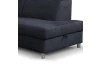 Rohová sedací souprava Brico, temně modrá látka, pravý roh