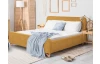 Postel Flamingo 180x200 cm, žlutá strukturovaná tkanina