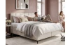 Postel boxspring Bergamo 180x200 cm, světle krémová látka