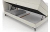 Postel boxspring Bergamo 180x200 cm, světle krémová látka