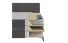 Postel boxspring Bergamo 180x200 cm, světle krémová látka