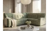 Rohová sedací souprava Merlin, mátově zelená látka, bez rozkladu