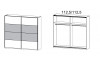 Šatní skříň s posuvnými dveřmi Bustas, 226 cm, dub san remo/bílá
