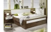 Postel s nočními stolky Bernau 180x200 cm, dub stirling/bílá