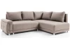 Rohová sedací souprava Beate, hnědo-béžová látka, pravý roh