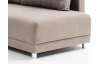 Rohová sedací souprava Beate, hnědo-béžová látka, pravý roh