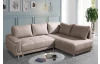 Rohová sedací souprava Beate, hnědo-béžová látka, pravý roh