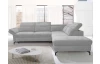 Rohová sedací souprava Colby, světle šedá látka, pravý roh
