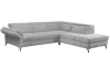 Rohová sedací souprava Colby, světle šedá látka, pravý roh