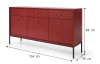 Široká komoda Mono, červená