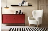 Široká komoda Mono, červená