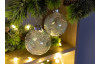 Vánoční ozdoby 4 ks průhledné skleněné koule, 7 cm