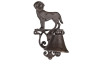 Dekorativní zvonek Pes, hnědá litina