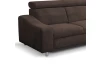 Rohová sedací souprava Brico, tmavě hnědá látka, pravý roh