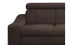 Rohová sedací souprava Brico, tmavě hnědá látka, pravý roh
