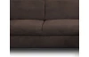 Rohová sedací souprava Brico, tmavě hnědá látka, pravý roh