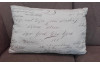 Dekorační polštář Hannah 60x40 cm, bílý s motivem