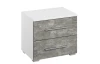 Noční stolek Siegen, bílý/šedý beton