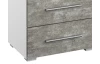 Noční stolek Siegen, bílý/šedý beton