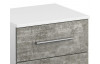 Noční stolek Siegen, bílý/šedý beton