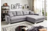 Rohová sedací souprava Harry, světle šedá látka