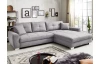Rohová sedací souprava Harry, světle šedá látka
