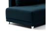 Rohová sedací souprava Beate, tmavá modrá látka, levý roh