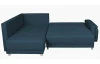 Rohová sedací souprava Beate, tmavá modrá látka, levý roh